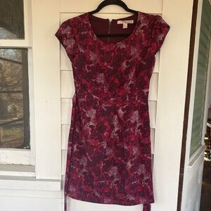 Forever 21 Burgundy Floral Mini Dress